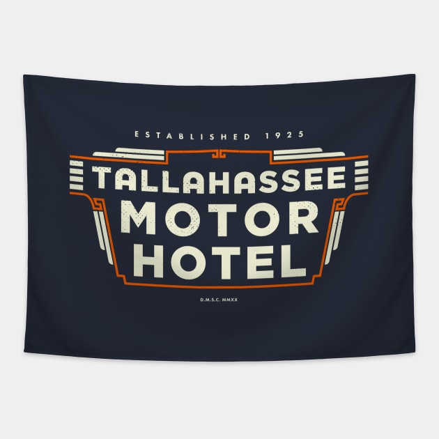 Tallahassee Florida - Motor Hotel Tapestry by DMSC