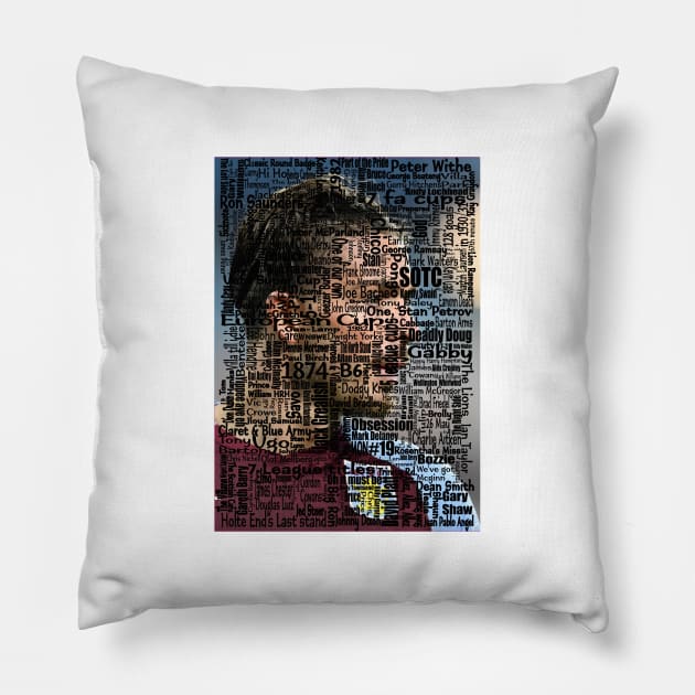 aston villa football club word history aston villa print jack grealish avfc utv vtid wall decor Pillow by madein1874