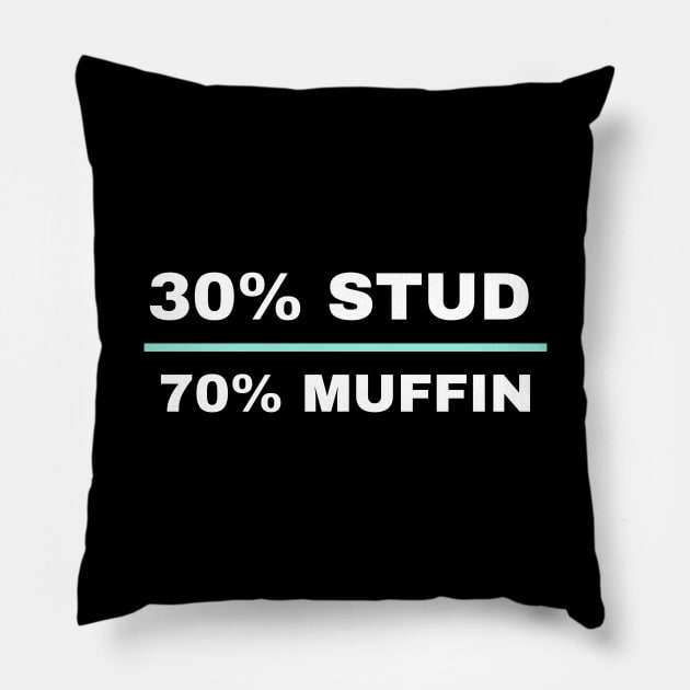 30% Stud 70% Muffin Pillow by Andonaki