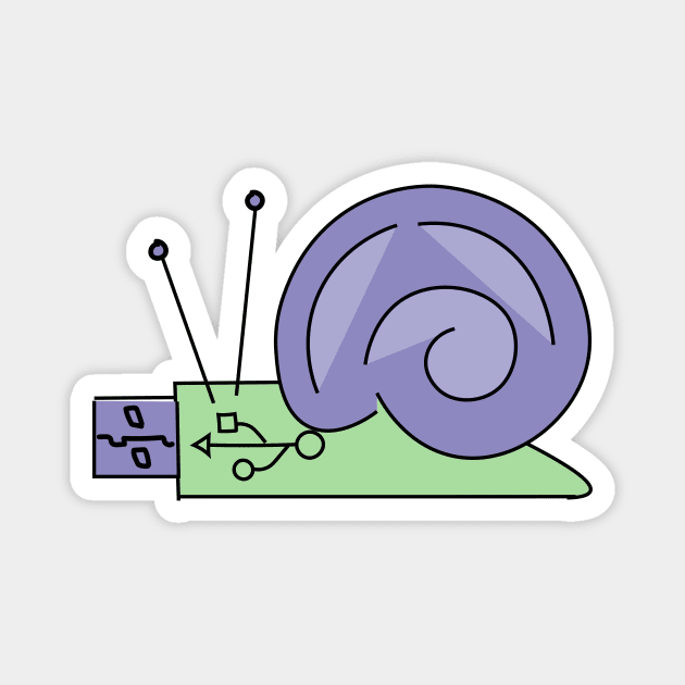 USB Snail Magnet by MarzipanMushroom