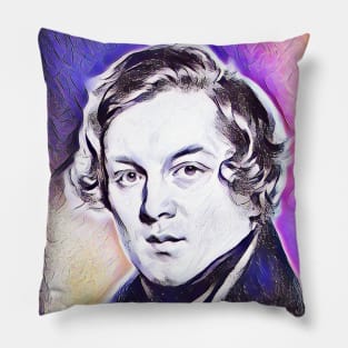 Robert Schumann Pink Portrait | Robert Schumann Artwork 7 Pillow