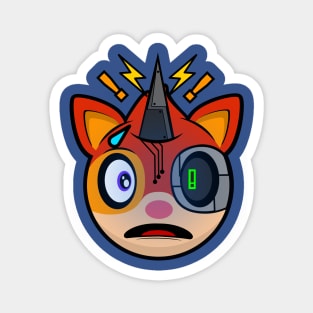 Shocked Cyborg Squirrel Oskar Magnet