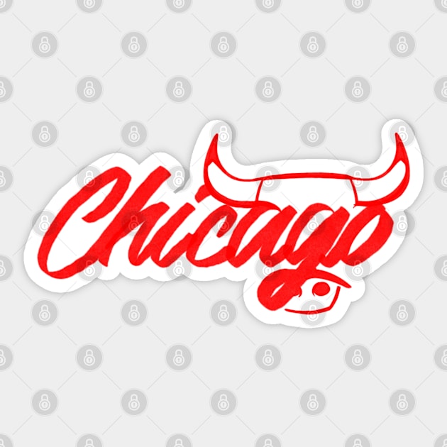 chicago bulls cursive font