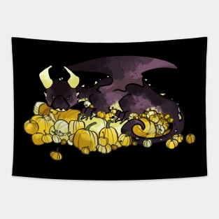 Pumpkin Hoarding Dragon Tapestry