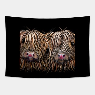 SCoTTiSH HiGHLaND CoWS ' A CouPLe oF CooS ' Tapestry