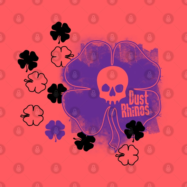 DR Skull and Shamrocks Purple by Dust Rhinos Swag Store