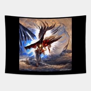 GEFALLENER ENGEL ORIGINAL AI DIGITALLY GENERATED ARTWORK Tapestry