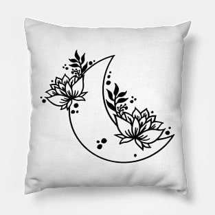 Flower Moon Art T-Shirt Pillow