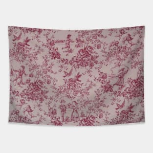 Toile de Jouy - red Tapestry