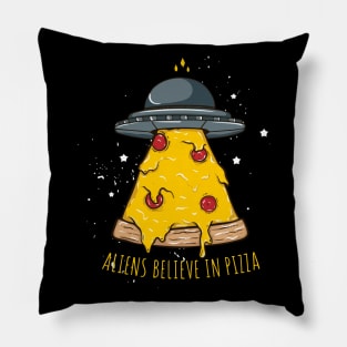 aliens believe pizza Pillow