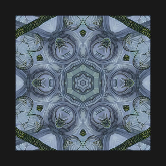 Abstract Sci-fi bio-tech Kaleidoscope pattern (Seamless) 5 by Swabcraft