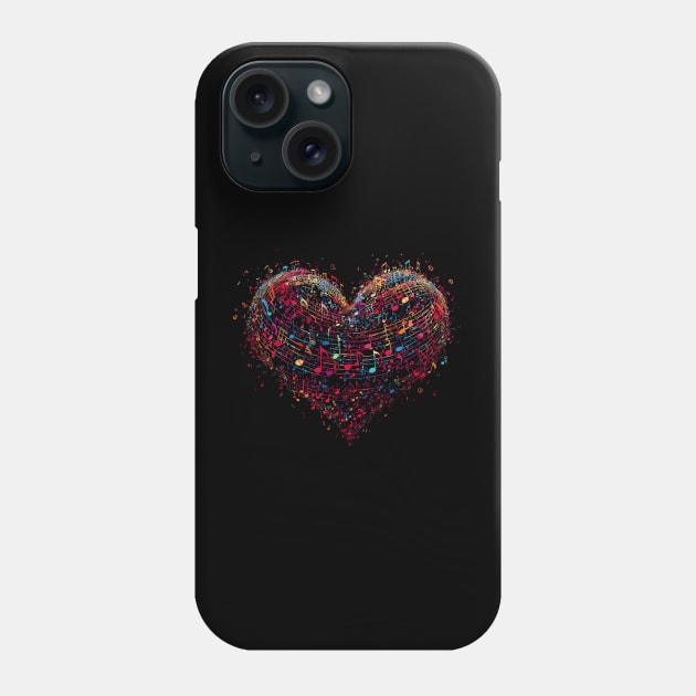 Colorful music lover heart Phone Case by Mi Bonita Designs