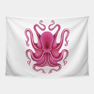 Red Octopus Tapestry