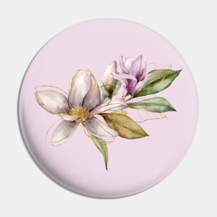 Magnolia Flowers Pin