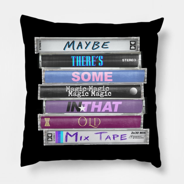 Mix Tape Pillow by StreetLightPeopleApparel