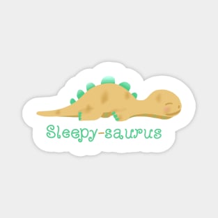 Sleepy-saurus (yellow dinosaur) Magnet