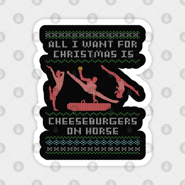 Cheeseburgers On Horse Magnet by GymCastic