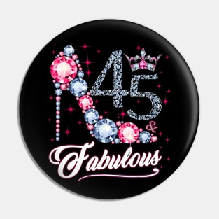 45 And and Fabulous 1975 45Th Birthday Gift Pin