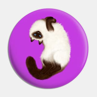 Himalayan Cat (Purple Background) Pin