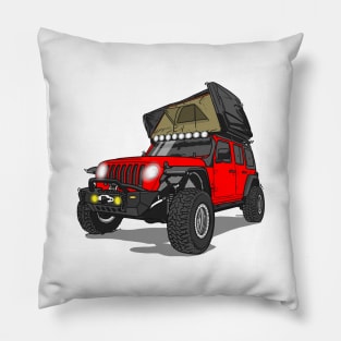 Jeep Wrangler Camp Time- Red Pillow