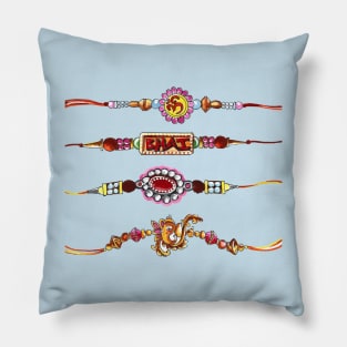 Indian Neckless Watercolor Pillow