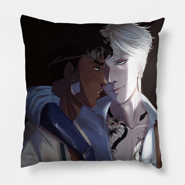 Steampunk Mafia Boys Love Couple Pillow by Fantalf's Shop