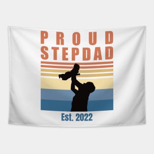 Proud Stepdad Est 2022 | First Time Stepdad | First Fathers Day Tapestry