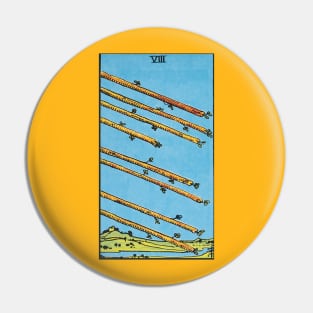 Eight of wands tarot card Pin