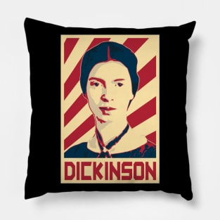 Emelie Dickinson Retro Propaganda Pillow