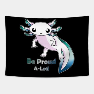 Gay Male Pride Axolotl Tapestry