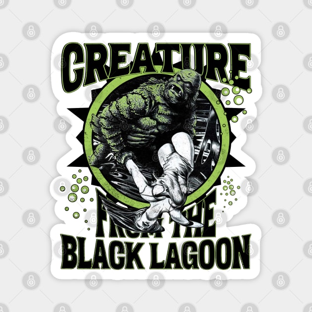 Creature from ther Black LagoonMonster Movie Classic Distressed look Magnet by Joaddo