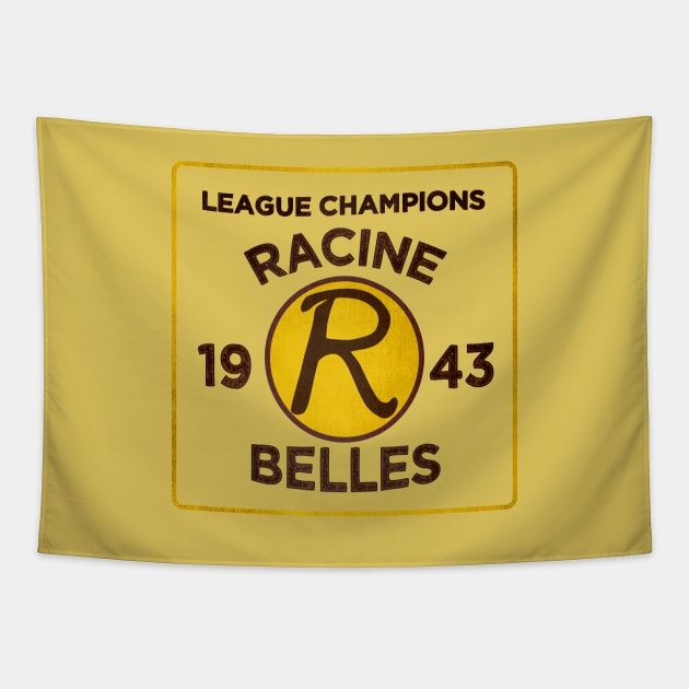 Racine Belles • 1943 League Champions • Racine, Wisconsin Tapestry by The MKE Rhine Maiden