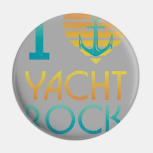 I Heart Yacht Rock Drinking design Maritime = Party Time Pin