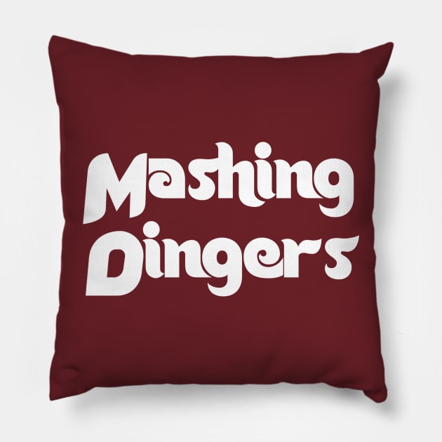 Philadelphia Phillies Mashing Dingers Shirt White Pillow by jeffmcdev314