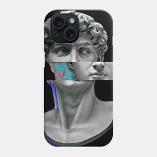 Michelangelo - David Retro Glitch Art Phone Case