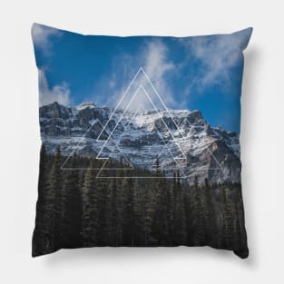 Ice Cap Mountains Geometric Shapes Banff Pillow