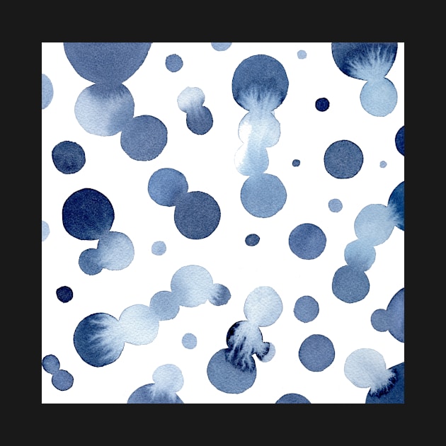 Indigo Space Bubbles by Sandraartist