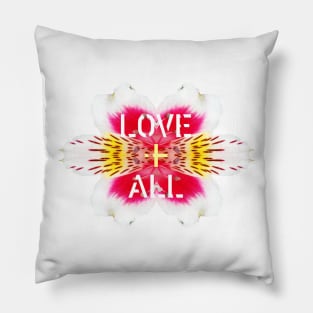 Love All Support Life Humanity Hope Caring Joy Floral Kaleidoscope Pillow