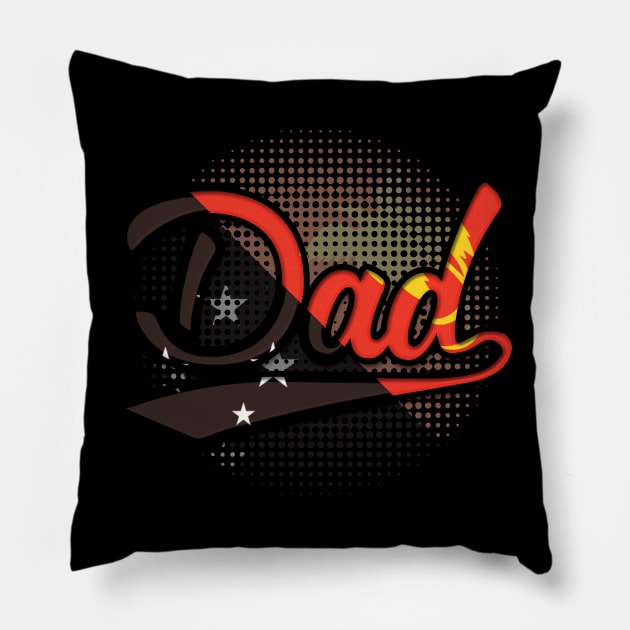 Papua New Guinean Dad - Gift for Papua New Guinean From Papua New Guinea Pillow by Country Flags