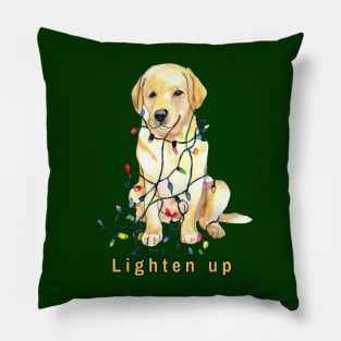 Lighten up Yellow Labrador Pillow