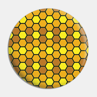 Beehive Hexagon Pattern Overall Design Pin