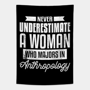 Never Underestimate A Woman Anthropology Archaeology Tapestry