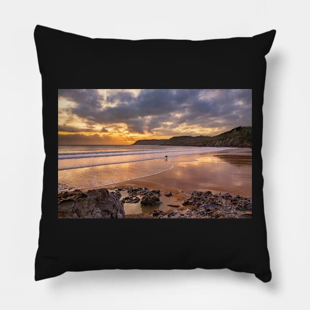 Caswell Bay, Gower Pillow by dasantillo