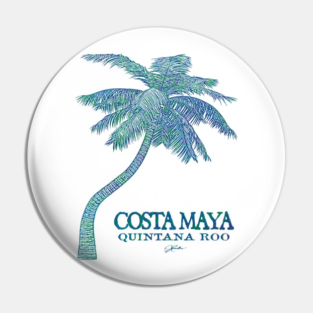 Costa Maya, Mexico, Palm Tree Pin by jcombs