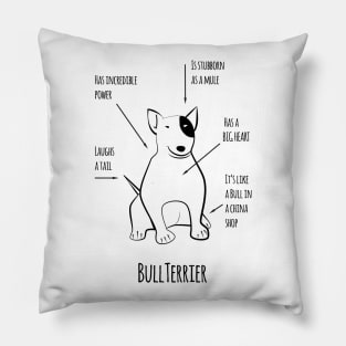 Funny Bullterrier Pillow