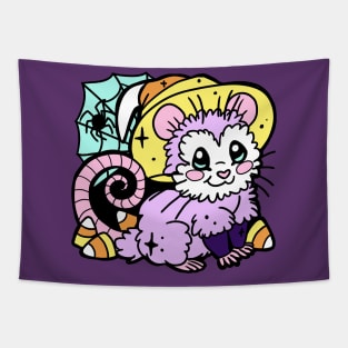 Candy Corn Opossum Tapestry