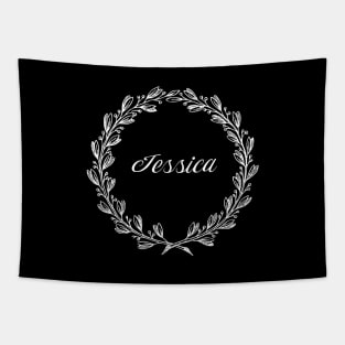 Jessica Floral Wreath Tapestry