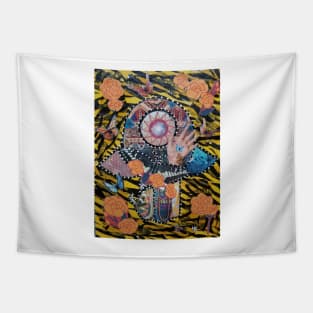 BUTTERFLY EFFECT Hamsa by Harriette Knight Tapestry