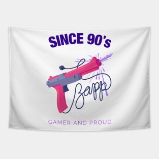 Since 90s Gamer and Proud - Gamer gift - Retro Videogame Tapestry