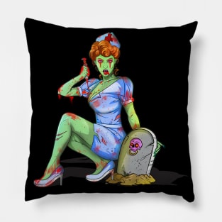 Bloody Nurse Scary Halloween Zombie Pillow